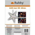 GWIAZDA LED 3D- 60CM RUHHY 20076
