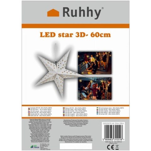 GWIAZDA LED 3D- 60CM RUHHY 20076 GWIAZDA LED 3D- 60CM RUHHY 20076