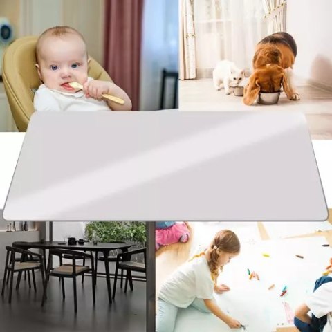 MATA OCHRONNA POD KRZESŁO 90x130CM RUHHY - MLECZNA MATA OCHRONNA POD KRZESŁO 90x130CM RUHHY - MLECZNA