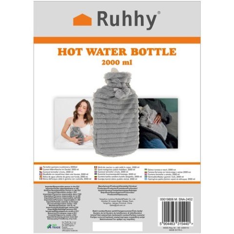 TERMOFOR GUMOWY W POKROWCU 2000ML RUHHY 19806 TERMOFOR GUMOWY W POKROWCU 2000ML RUHHY 19806