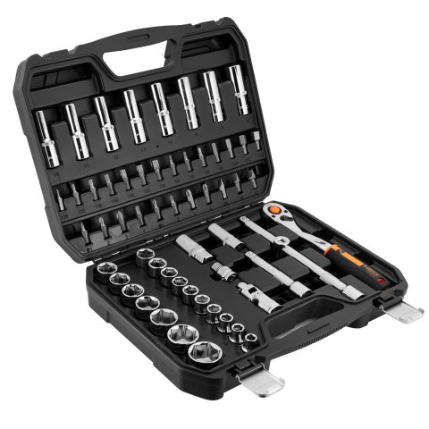 KLUCZE NASADOWE 1/2", ZESTAW 58 SZT., CRV KLUCZE NASADOWE 1/2", ZESTAW 58 SZT., CRV