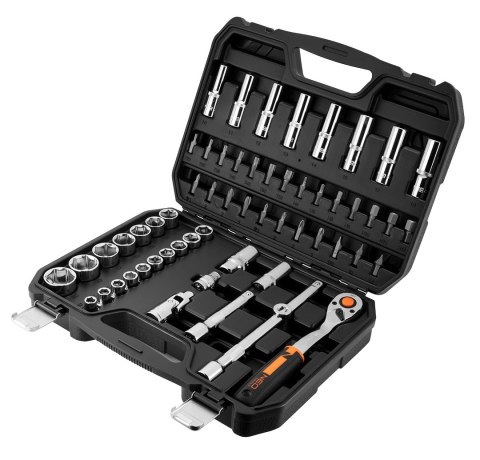 KLUCZE NASADOWE 1/2", ZESTAW 58 SZT., CRV KLUCZE NASADOWE 1/2", ZESTAW 58 SZT., CRV