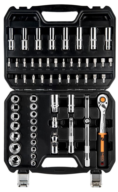 KLUCZE NASADOWE 1/2", ZESTAW 58 SZT., CRV KLUCZE NASADOWE 1/2", ZESTAW 58 SZT., CRV
