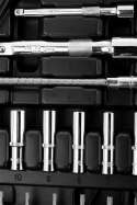 KLUCZE NASADOWE, 1/4", 1/2", CRV, ZESTAW 94 SZT.