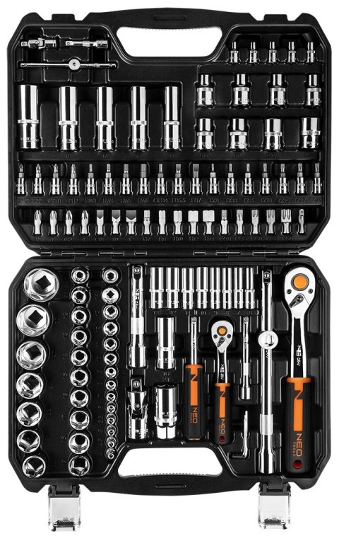 KLUCZE NASADOWE 1/4", 1/2", ZESTAW 110 SZT., CRV KLUCZE NASADOWE 1/4", 1/2", ZESTAW 110 SZT., CRV