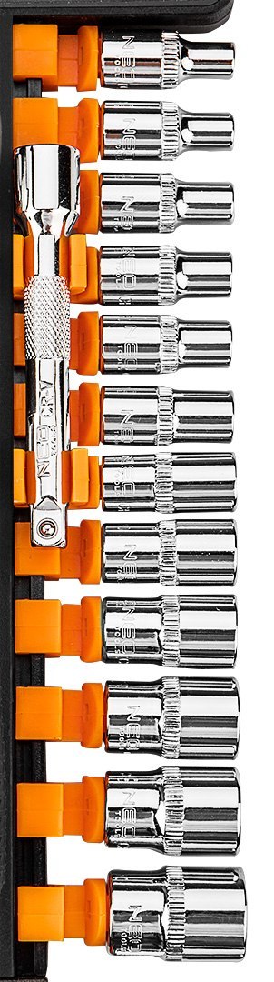 KLUCZE NASADOWE 1/4", ZESTAW 14 SZT. KLUCZE NASADOWE 1/4", ZESTAW 14 SZT.