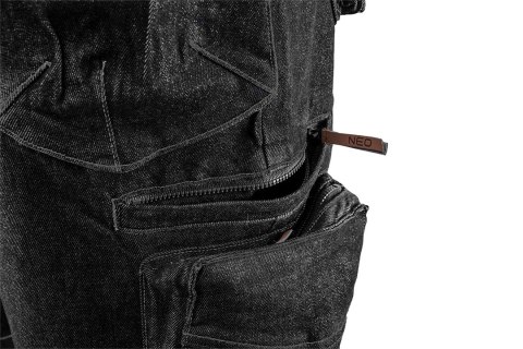 KRÓTKIE S PODENKI ROBOCZE DENIM, CZARNE, ROZMIAR L KRÓTKIE S PODENKI ROBOCZE DENIM, CZARNE, ROZMIAR L