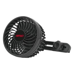 WIATRAK SAMOCHODOWY WENTYLATOR NA ZAGŁÓWEK 12V AMIO-03007