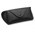 ETUI ELEGANCKIE NA OKULARY NA ZATRZASK CZERŃ KARBON ET10