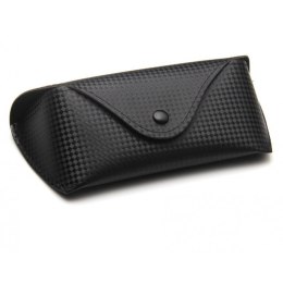 ETUI ELEGANCKIE NA OKULARY NA ZATRZASK CZERŃ KARBON ET10