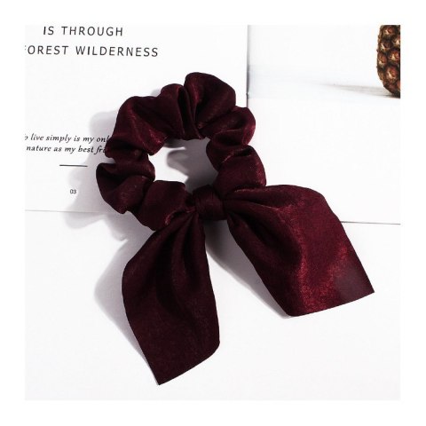 GUMKA DO WŁOSÓW APASZKA KRÓTKA BORDOWA PIN UP GUM75BOR