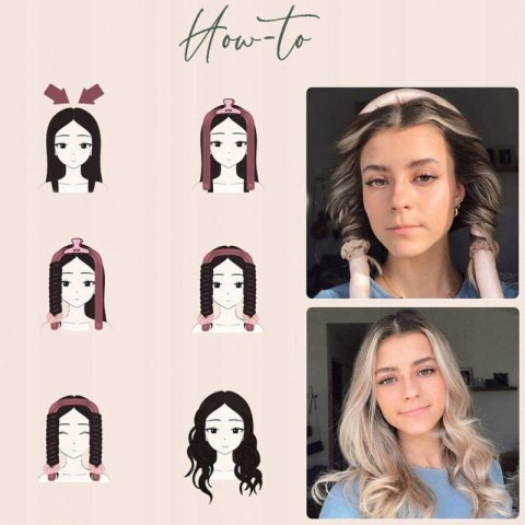 LOKÓWKA DO KRĘCENIA WŁOSÓW LOKÓW WAŁEK PAPILOTY W PUDEŁKU CZERŃ O460CZ