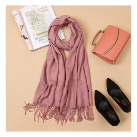 SZAL Z FRĘDZLAMI, CHUSTA CIEMNY RÓŻ SZA40CR