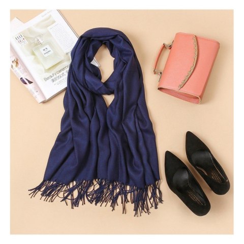 SZAL Z FRĘDZLAMI, CHUSTA GRANATOWY SZA40GRAN