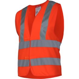 KAMIZELKA OSTRZEGAWCZA 4  PASY,  POMARAŃCZOWA, 