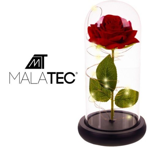 RÓŻA W SZKLE- ŚWIECĄCA MALATEC 21619 RÓŻA W SZKLE- ŚWIECĄCA MALATEC 21619