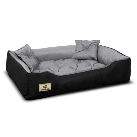 LEGOWISKO PRESTIGE DLA PSA, KOTA 80x60 / 100x75 SZARO-CZARNE LEGOWISKO PRESTIGE DLA PSA, KOTA 80x60 / 100x75 SZARO-CZARNE