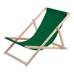 LEŻAK  PLAŻOWY, DREWNIANY ZIELONY