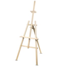 WOODOK SZTALUGA DO MALOWANIA 150 CM, STABILNE DREWNO BUKOWE, NATURALNE DREWNO EKO, DLA DOROSŁYCH I DZIECI,  PROFESJONALNYCH ARTYS