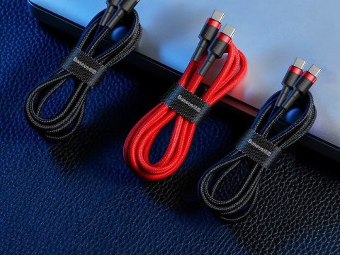 BASEUS KABEL USB-C - USB-C 2,0M CAFULE PD 2.0 QC 3.0 60W (CATKLF-H09) RED BASEUS KABEL USB-C - USB-C 2,0M CAFULE PD 2.0 QC 3.0 60W (CATKLF-H09) RED