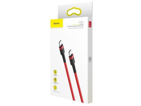 BASEUS KABEL USB-C - USB-C 2,0M CAFULE PD 2.0 QC 3.0 60W (CATKLF-H09) RED BASEUS KABEL USB-C - USB-C 2,0M CAFULE PD 2.0 QC 3.0 60W (CATKLF-H09) RED
