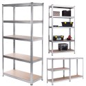 REGAŁ MAGAZYNOWY METALOWY SZAFKA 175 KG x5 180x90x40CM GREENBLUE, OCYNK, ROZKŁADANY, MDF, GB378