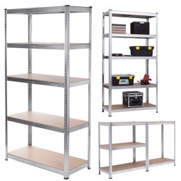 REGAŁ MAGAZYNOWY METALOWY SZAFKA 175 KG x5 180x90x40CM GREENBLUE, OCYNK, ROZKŁADANY, MDF, GB378
