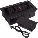GNIAZDO CHOWANE W BLAT USB-  PODWÓJNE IZOxIS 21446