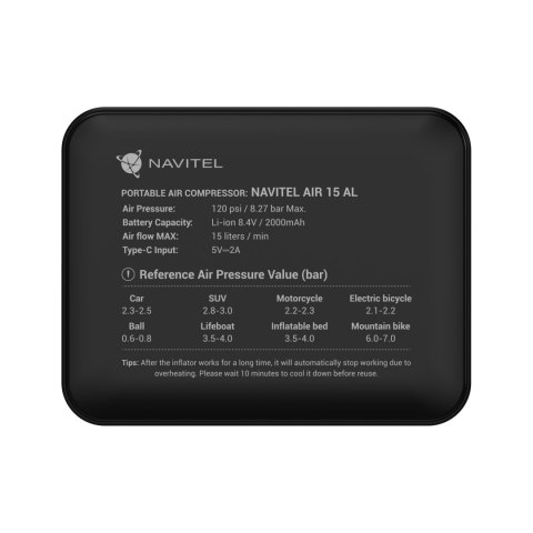 KOM PRESOR POWIETRZA NAVITEL AIR15AL KOM PRESOR POWIETRZA NAVITEL AIR15AL
