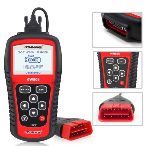 MIERNIK DIAGNOSTYCZNY, SKANER OBD2 KONNWEI KW808 MIERNIK DIAGNOSTYCZNY, SKANER OBD2 KONNWEI KW808