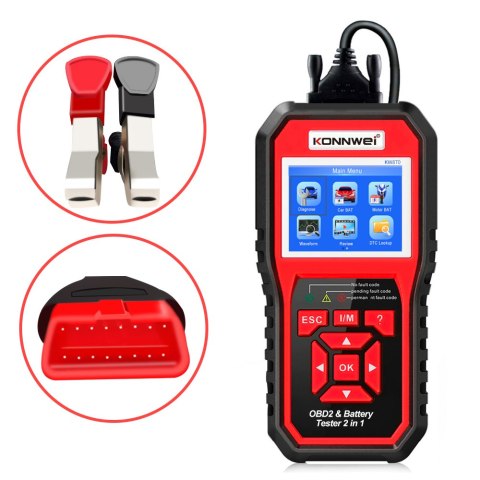 MIERNIK DIAGNOSTYCZNY, SKANER OBD2, TESTER BATERII KONNWEI KW870 MIERNIK DIAGNOSTYCZNY, SKANER OBD2, TESTER BATERII KONNWEI KW870