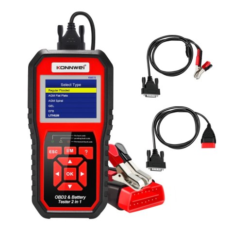 MIERNIK DIAGNOSTYCZNY, SKANER OBD2, TESTER BATERII KONNWEI KW870 MIERNIK DIAGNOSTYCZNY, SKANER OBD2, TESTER BATERII KONNWEI KW870