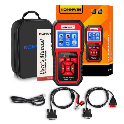 MIERNIK DIAGNOSTYCZNY, SKANER OBD2, TESTER BATERII KONNWEI KW870 MIERNIK DIAGNOSTYCZNY, SKANER OBD2, TESTER BATERII KONNWEI KW870