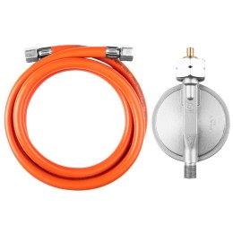 REGULATOR CIŚNIENIA GAZU I WĄŻ 1,5M, NA RYNEK  POLSKI, TY P G16, DO BUTLI 15 KW I 30KW