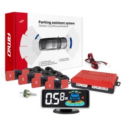 CZUJNIKI  PARKOWANIA COFANIA CZARNW WEWNĘTRZNE LED 3D AMIO-03190