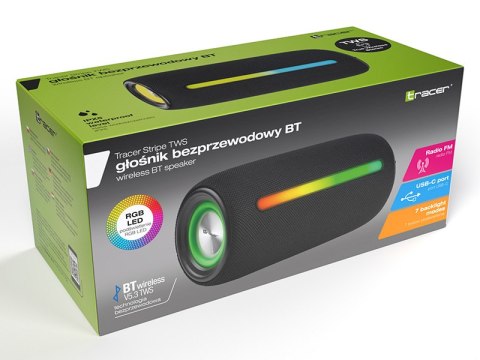 GŁOŚNIKI TRACER STRI PE TWS BT RGB GŁOŚNIKI TRACER STRI PE TWS BT RGB