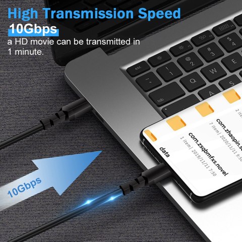 KABEL 2 x USB-C 100W MACLEAN, WS PIERAJĄCY PD, PRZESYŁ DANYCH DO 10GB PS, 5A, CZARNY, DŁ. 1M, MCE491 KABEL 2 x USB-C 100W MACLEAN, WS PIERAJĄCY PD, PRZESYŁ DANYCH DO 10GB PS, 5A, CZARNY, DŁ. 1M, MCE491