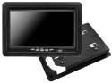 MONITOR SAMOCHODOWY LCD 7 CALI 12/24V KABEL 5M ORAZ KAMERA COFANIA 4 PIN ZESTAW AHD