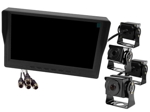 MONITOR SAMOCHODOWY LCD 9CALI AHD 4 PIN Z FUNKCJĄ REJESTRATORA 12V 24V ORAZ 4 KAMERY AHD MONITOR SAMOCHODOWY LCD 9CALI AHD 4 PIN Z FUNKCJĄ REJESTRATORA 12V 24V ORAZ 4 KAMERY AHD