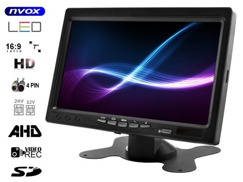 NVOx AHM612R-S DUAL MONITOR SAMOCHODOWY WOLNOSTOJĄCY LCD 7CALI CALI AHD/HD 4 PIN Z RAMKĄ 12/24V ZESTAW NVOx AHM612R-S DUAL MONITOR SAMOCHODOWY WOLNOSTOJĄCY LCD 7CALI CALI AHD/HD 4 PIN Z RAMKĄ 12/24V ZESTAW