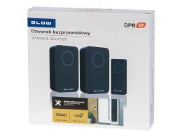17-104# DZWONEK BEZ PRZEWODOWY D PB-12 CZARNY DWA ODBIORNIKI
