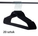 DA18 WIESZAKI NA UBRANIA WELUROWE 20SZT