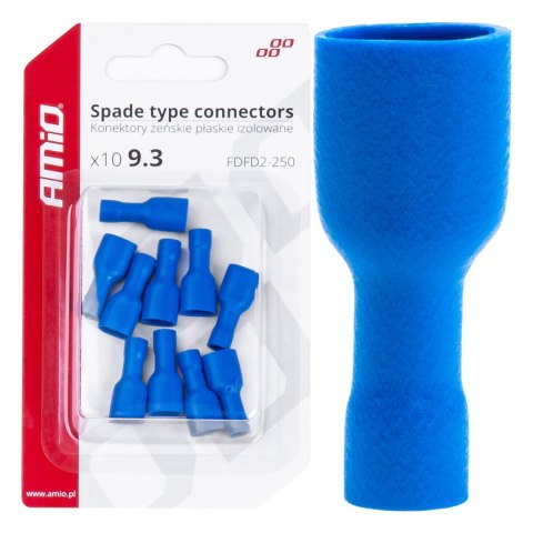 KONEKTORY IZOLOWANE ŻEŃSKIE PŁASKIE 6.6MM AMIO-03068 KONEKTORY IZOLOWANE ŻEŃSKIE PŁASKIE 6.6MM AMIO-03068