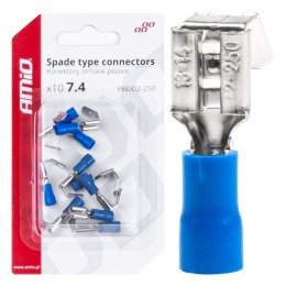 KONEKTORY ŻEŃSKIE ROZGAŁĘŹNE  PŁASKIE 7.4 1.5-2.5MM2 15A 10 SZT. AMIO-03069