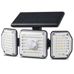 SOLARNA LAM PA LED Z CZUJNIKIEM RUCHU MACLEAN IP65, 4W, 320LM, 4000K, LI-ION 1200 MAH, 3 TRYBY  PRACY MCE615