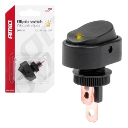WŁĄCZNIK  PRZEŁĄCZNIK ELI PSA Z  PODŚWIETLENIEM 12V 24V AMIO-03088