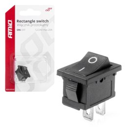 WŁĄCZNIK  PRZEŁĄCZNIK  PROSTOKĄTNY ON OFF 12V 24V AMIO-03082