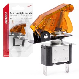 WŁĄCZNIK Z  POMARAŃCZOWYM  PODŚWIETLENIEM TO P GUN ON OFF AMIO-03094