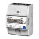 3-FAZOWY WSKAŹNIK ZUŻYCIA ENERGII ELEKTRYCZNEJ, 80A, DODATKOWY WSKAŹNIK, WYJŚCIE IM PULSOWE,  PRZYCISK RESET, 2 MODUŁY, DIN TH-35M