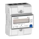 3-FAZOWY WSKAŹNIK ZUŻYCIA ENERGII ELEKTRYCZNEJ, 80A, DODATKOWY WSKAŹNIK, WYJŚCIE IM PULSOWE,  PRZYCISK RESET, 2 MODUŁY, DIN TH-35M